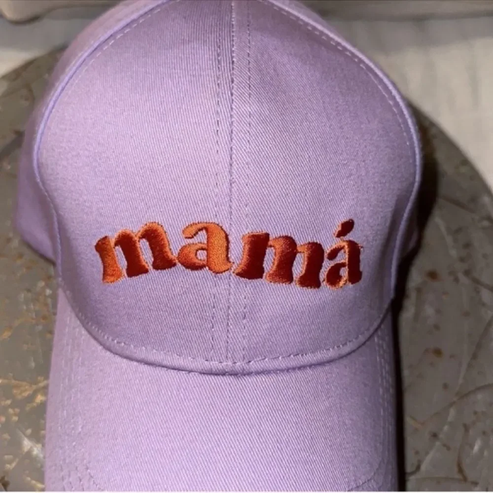 Sonoma Cotton Lavender Orange mamá Embroidered Cap